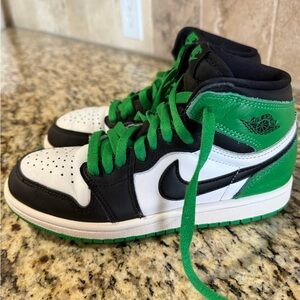 3Y Nike Air Jordan 1 Mid White Black Green